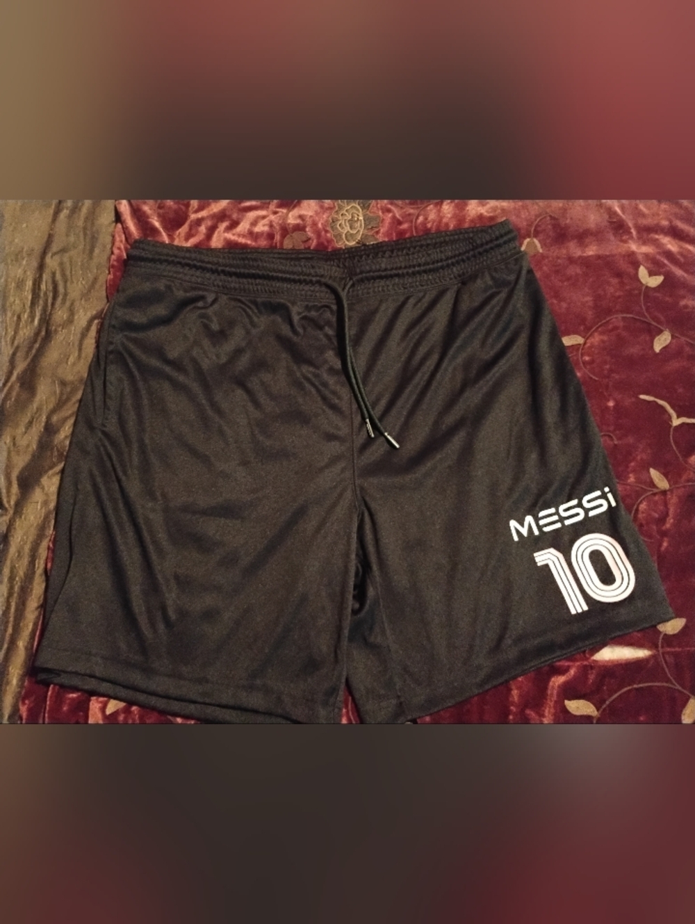 Official Messi Collection Soccer Shorts - Black/White - Size XL